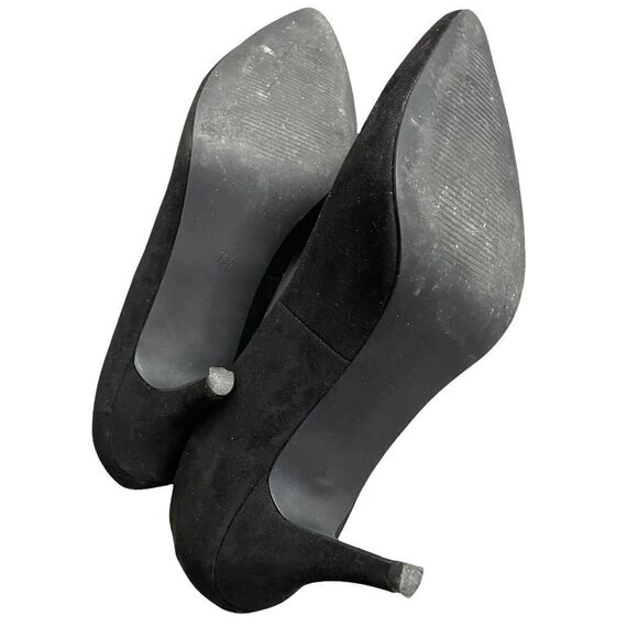 STEVE MADDEN Suede Pointy Toe High Heeled Pumps Heels Black 7.5 - Picture 9 of 10